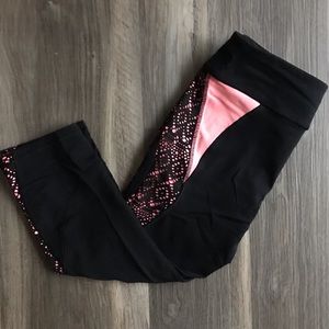 BOGO Black and Bright Pink Capri Leggings